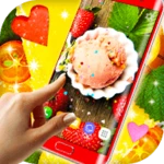 ice cream live wallpaper android application logo